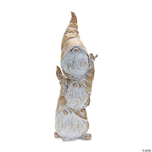 Carved Spring Gnome Stack Stack 23"H Resin