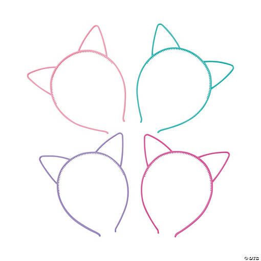 Cat Ears Headbands - 12 Pc.