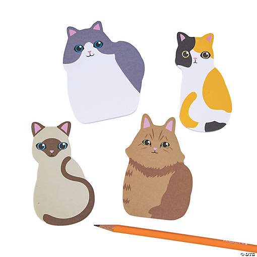 Cat Sticky Notes - 12 Pc.