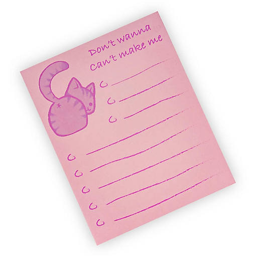 Cat-Themed Sticky Notes  Multi-Purpose Notepad Checklist  Adorable Kitty Bum