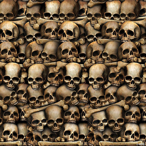 Catacombs Skull Plastic Backdrop