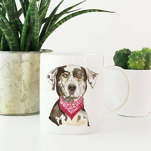 Catahoula Leopard Red Scarf Mug
