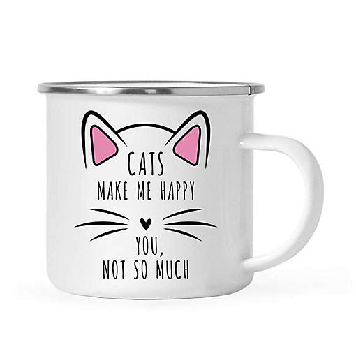 Cats Make Me Happy 11oz Campfire Mug