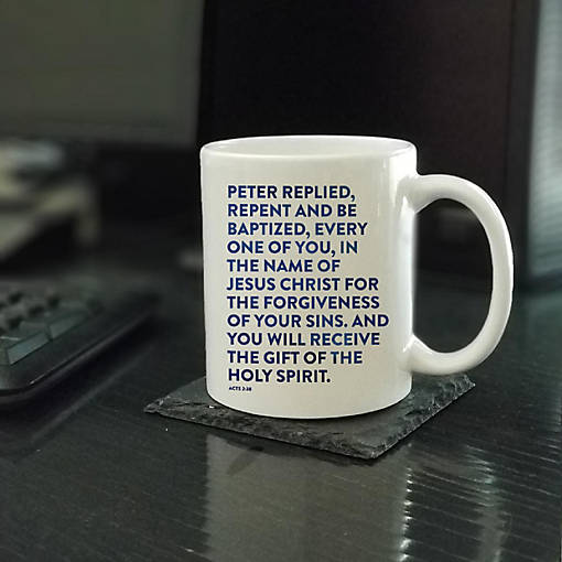 Ceramic Mug Bible Verse Acts 2:38