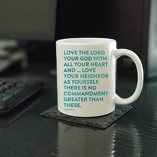 Ceramic Mug Bible Verse Mark 12:30-31