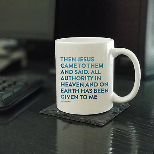 Ceramic Mug Bible Verse Matt 28:18