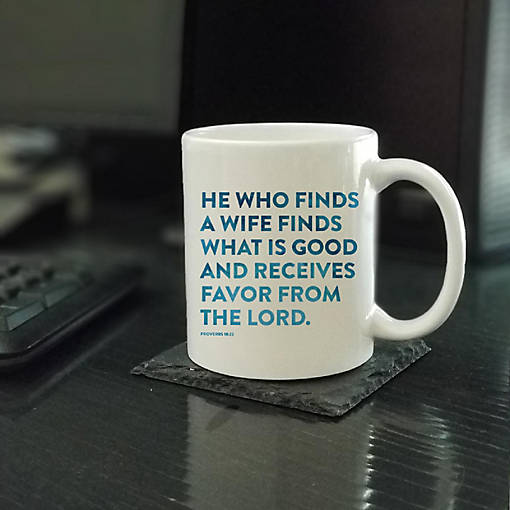 Ceramic Mug Bible Verse Prov 18:22