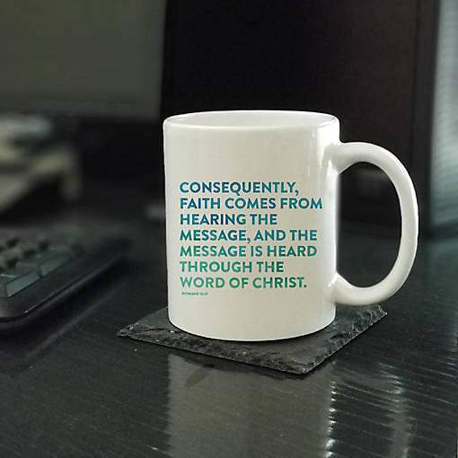 Ceramic Mug Bible Verse Rom 10:17