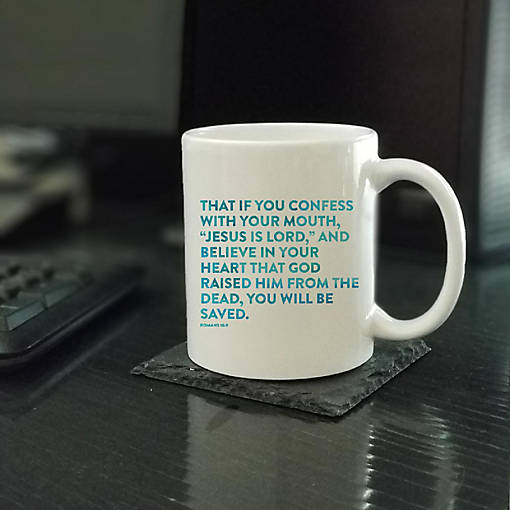 Ceramic Mug Bible Verse Rom 10:9