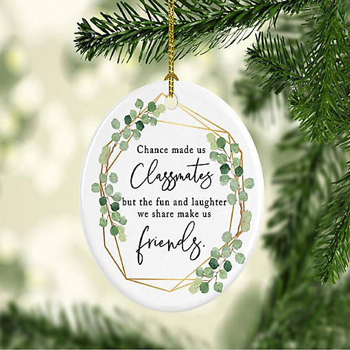 Ceramic Ornament Us Classmates Greenery