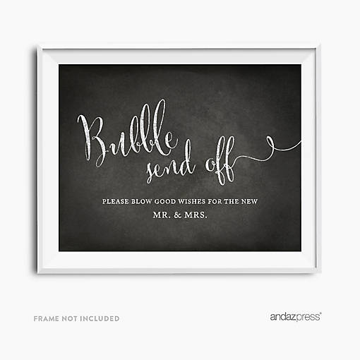 Chalkboard Bubble Send Off Sign 8.5x11