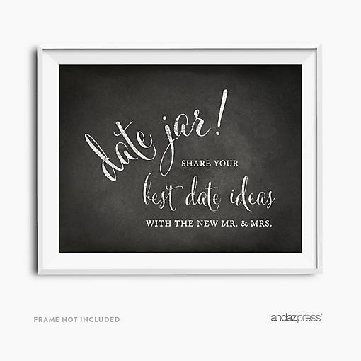 Chalkboard Date Jar Sign 8.5x11