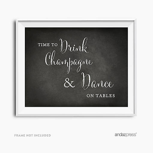 Chalkboard Drink Dance Sign 8.5x11