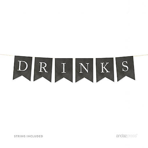 Chalkboard Drinks Bunting - 4 x 5.5 Inch