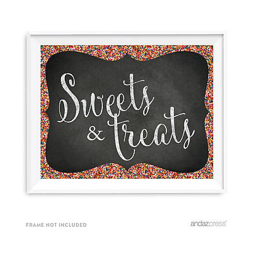 Chalkboard Rainbow Sweets 8.5x11 sign