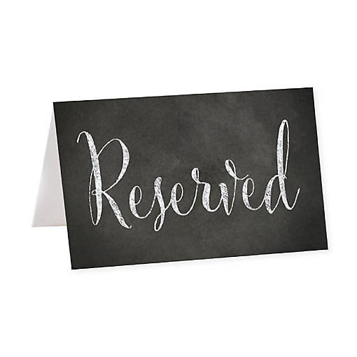 Chalkboard Reserved Table Tent Cards