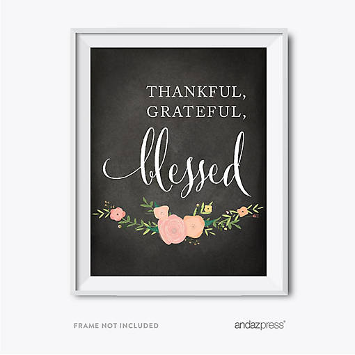 Chalkboard Thankful Grateful 8.5x11