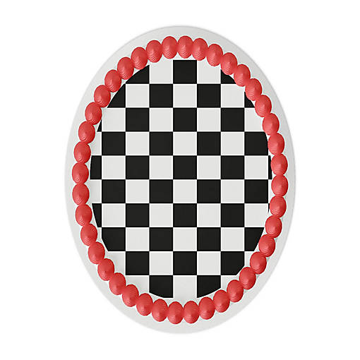 Checkerboard 8" Round Edible Cake Topper