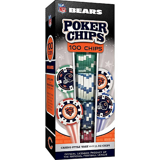 Chicago Bears 100 Piece Poker Chips