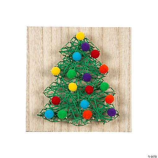 Christmas Tree Pom-Pom String Art Kit