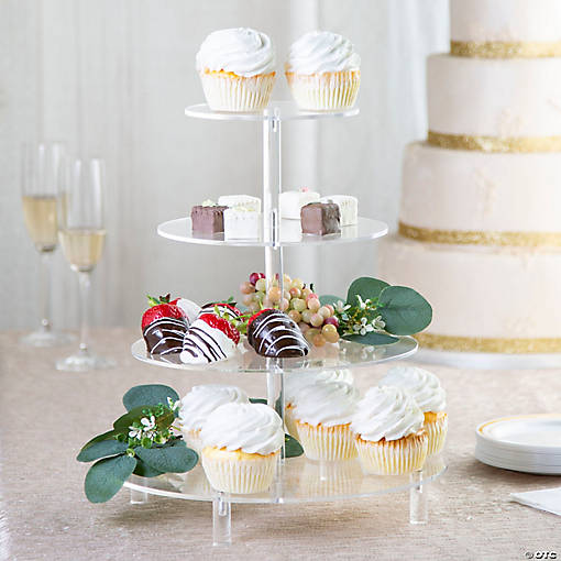 Circle Clear Tiered Cupcake Stand