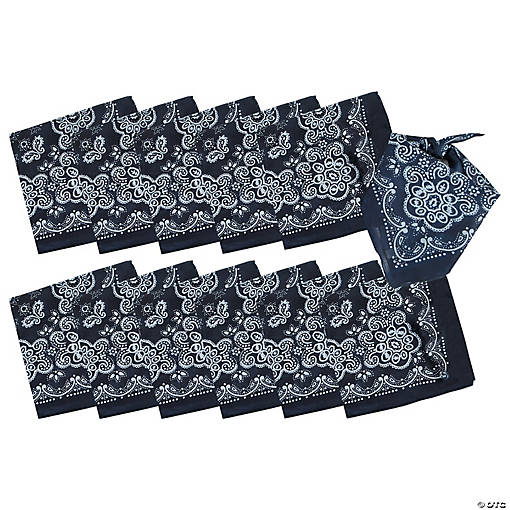 Classic Navy Bandanas - 12 Pc.