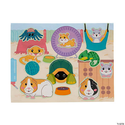 Classroom Pets Sticker Scenes - 12 Pc.