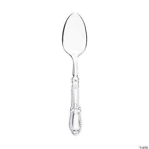 Clear Baroque Disposable Plastic Dinner Spoons - (240 Spoons)