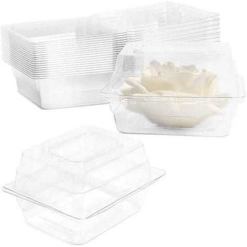 Clear Corsage Boxes, Flower Container (20 Pack)
