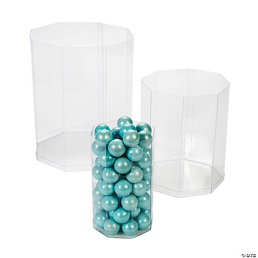 Clear Octagon Candy Containers - 6 Pc.