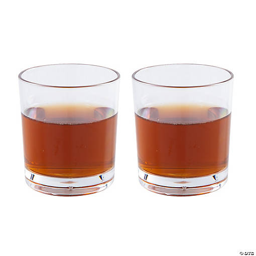 Clear Plastic Whiskey Glasses