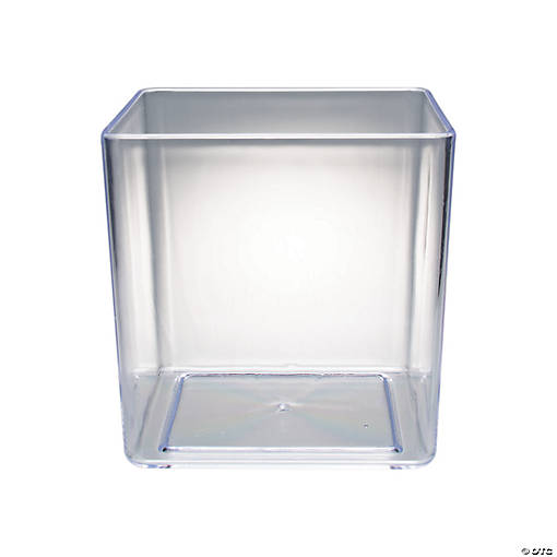 Clear Square Vases - 3 Pc.