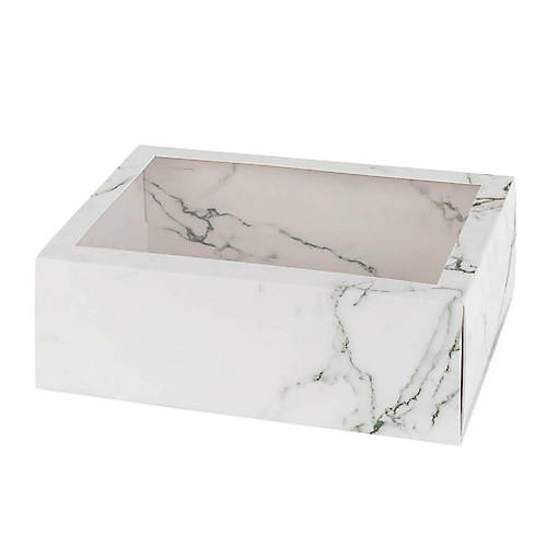 Clear Window Gift Boxes Rectangle White 7.5" X 5" X 2.5" 12 Pack