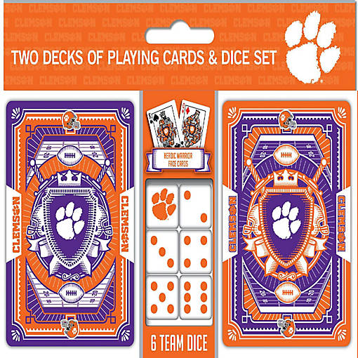 Clemson Tigers - 2-Pack Playing Cards &amp; Dice Set