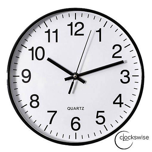 Clockswise Black 10-In Analog Clock