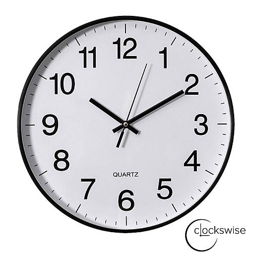 Clockswise Black 12-In Analog Clock