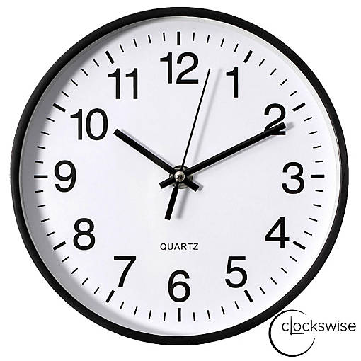 Clockswise Black 8-In Analog Clock