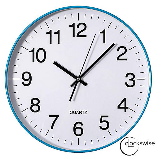 Clockswise Blue 14-In Analog Clock