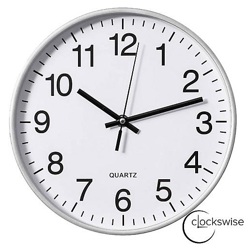 Clockswise Silver 10-In Analog Clock