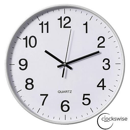 Clockswise Silver 12-In Analog Clock