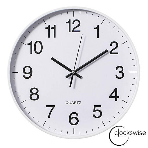 Clockswise White 14-In Analog Clock