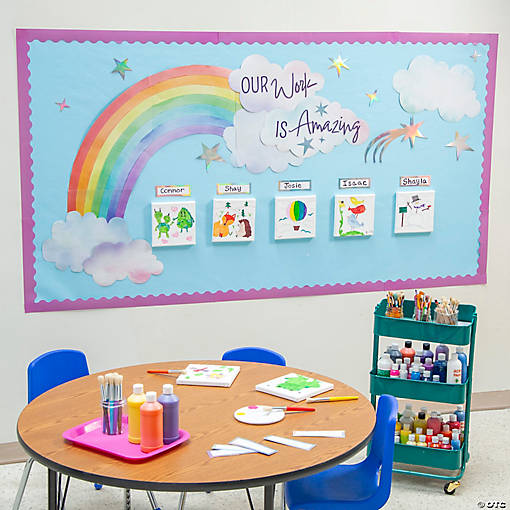 Cloud 9 Wow Work Wall Classroom Bulletin Board Set - 49 Pc.