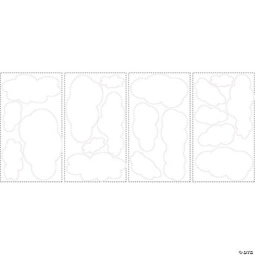 Clouds (White Background) Peel &amp; Stick Wall Decals