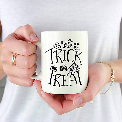 Coffee Mug Trick or Treat Candy