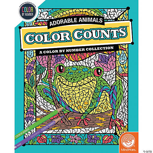 Color by Number Color Counts: Adorable Animals