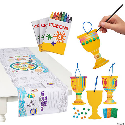 Color Your Own Passover Table Roll Activity Kit &amp;#8211; 37 Pc.