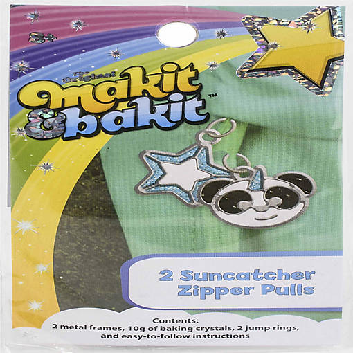 Colorbok Makit &amp; Bakit Suncatcher Kit-Zipper Pull Charms 2/Pkg