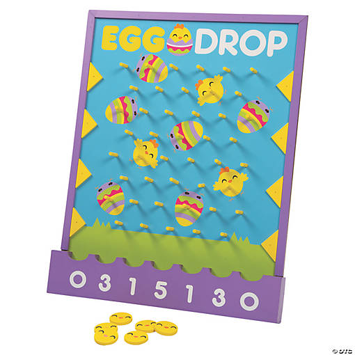 Colorful Easter Egg Disc Drop Game with 5 Fun Discs - 5 Pc.