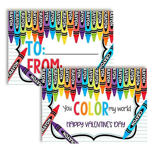 Coloring Classroom Valentines 30pc. by AmandaCreation