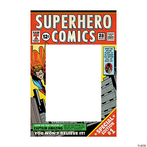 Comic Superhero Photo Booth Frame